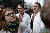 Под Раду снова пришли защитники украинского языка