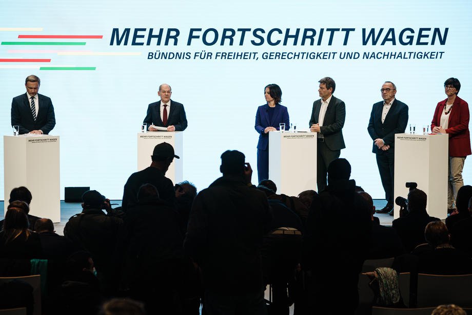 Презентація коаліційної угоди, Берлін, 24 листопада 2021.