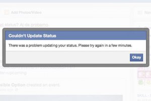 Facebook отказывается публиковать посты