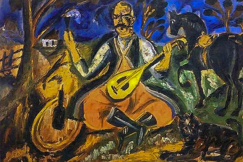 Давид Бурлюк, 'Козак Мамай',1912