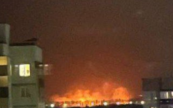У Курську масштабна пожежа через атаку безпілотників
