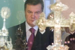 В Луганске изготовили икону святого Януковича