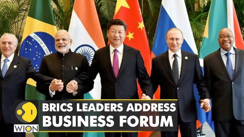 Заставка з відеозвернення лідерів перед самітом BRICS 2022