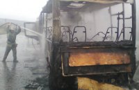 У Харківській області згорів рейсовий автобус