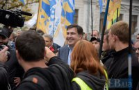 Саакашвили пришел на митинг у Рады