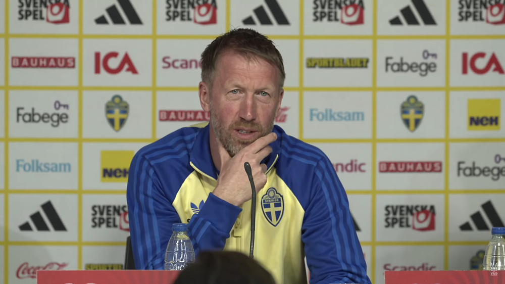 Тренер збірної Швеції Грем Поттер під час пресконференції