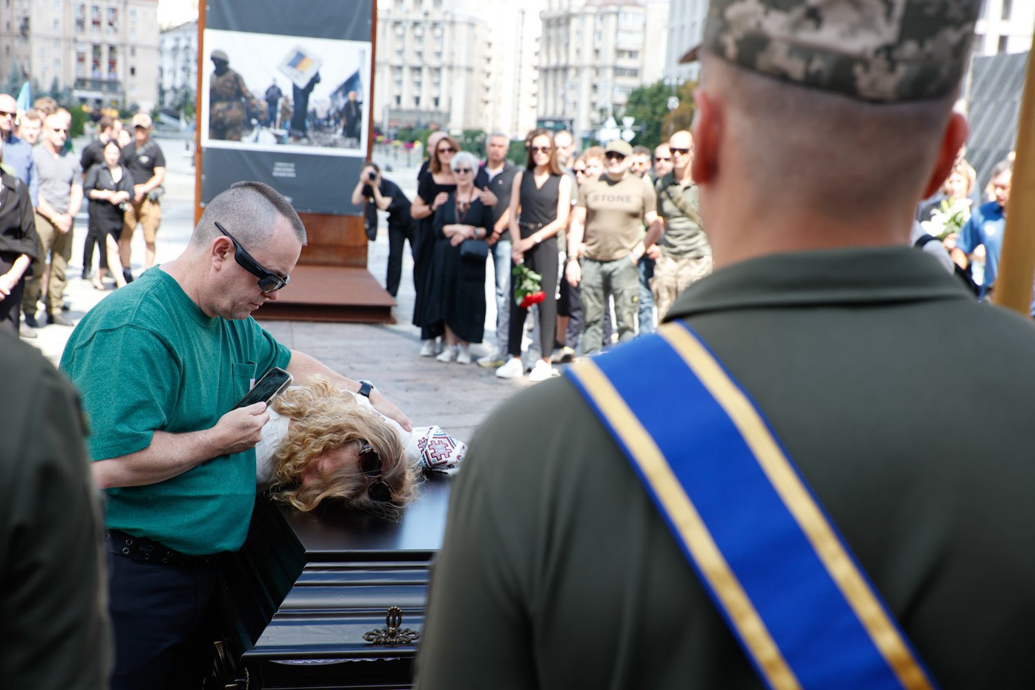 Прощання із бойовим медиком із Великобританії Пітером Фуше у Києві, 6 липня 2024 року