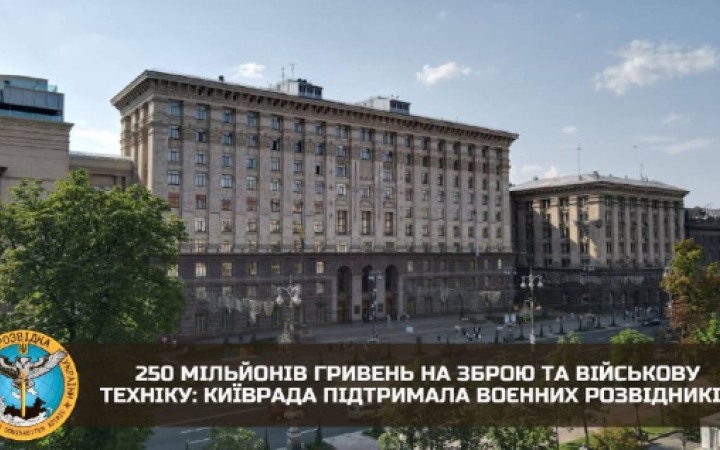 ГУР отримає з міського бюджету Києва 250 млн гривень
