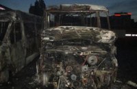 У Києві на автостанції згоріли 2 маршрутки