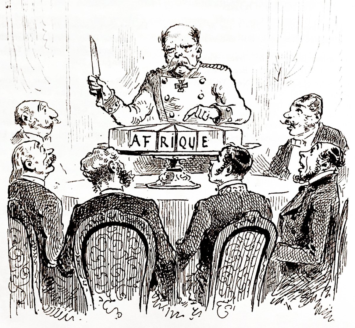 Карикатура на Берлінську конференцію з французького журналу “L’illustration”