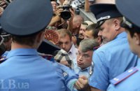 Возле управления милиции Киева митингуют