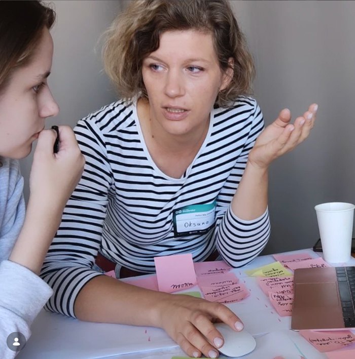 Оксана Архипчук під час зустрічі з молоддю