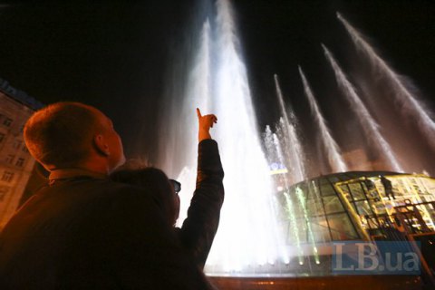 На Майдане поломался главный фонтан