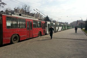 Во Львове бастуют водители троллейбусов и трамваев