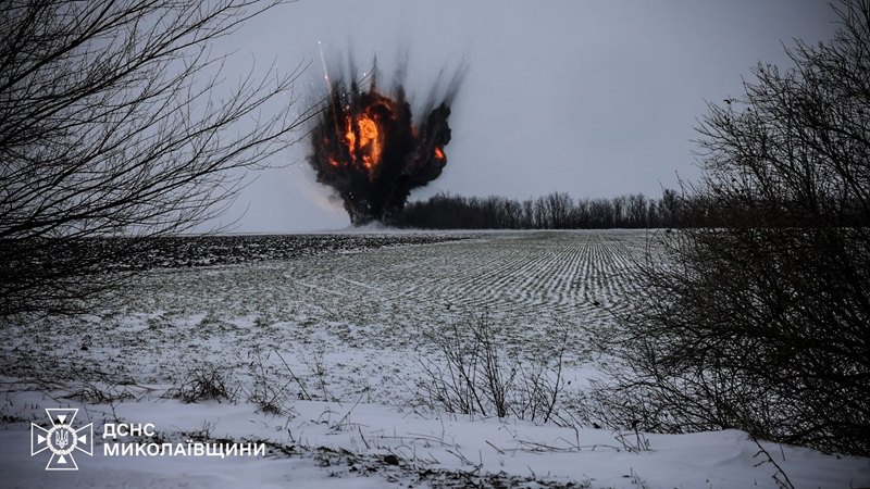 Знищення бойової частини російської ракети