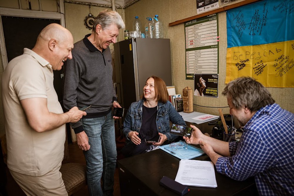 Під час репетиції вистави 'Година тиші'.