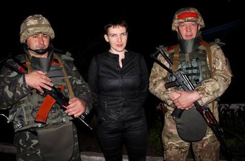 Савченко ночью посетила зону проведения АТО