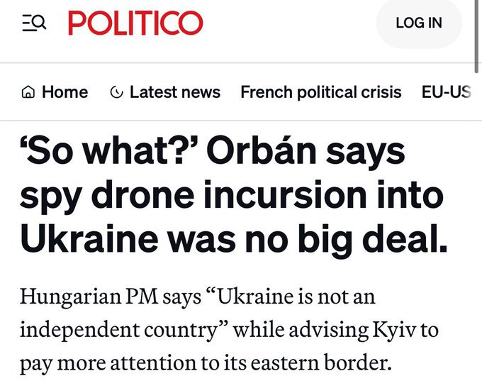 Сибіга: Орбан визнав, що деякі дрони проникли в повітряний простір України з Угорщини