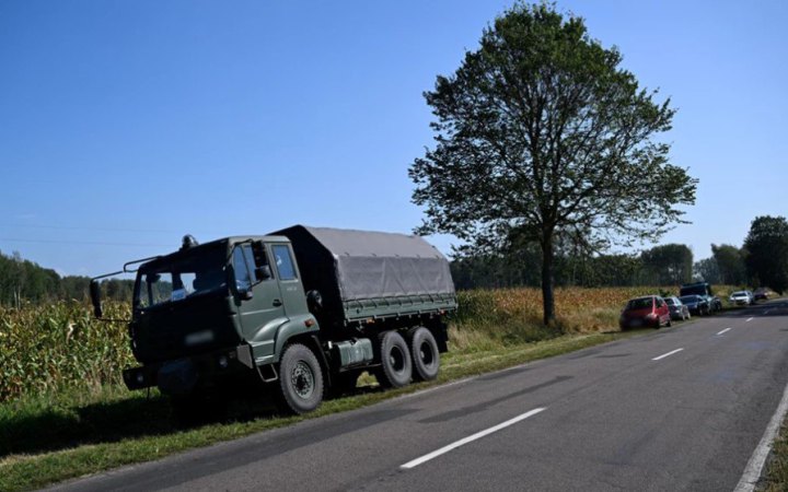 Російський дрон упав на території частини Територіальних сил оборони Польщі 