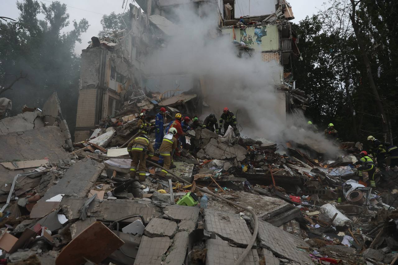 наслідки російської атаки по Києву 31липня