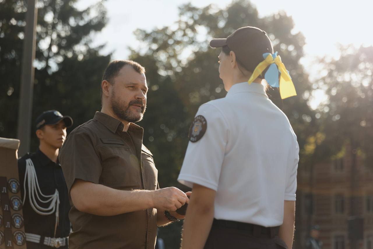 Міністр внутрішніх справ України Ігор Клименко під час відкриття ліцею у Дніпрі.