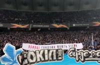 На матче Лиги Европы в Киеве вывесили баннер "Убийцы Гандзюк должны сесть"