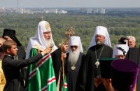 Патріарх Кирило відслужив літургію в Лаврі