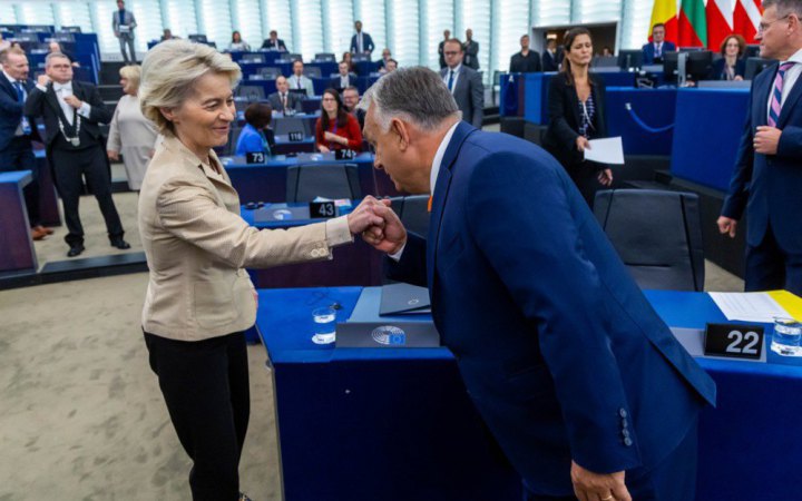 Орбан закликав усунути фон дер Ляєн напередодні вотуму недовіри президентці Єврокомісії