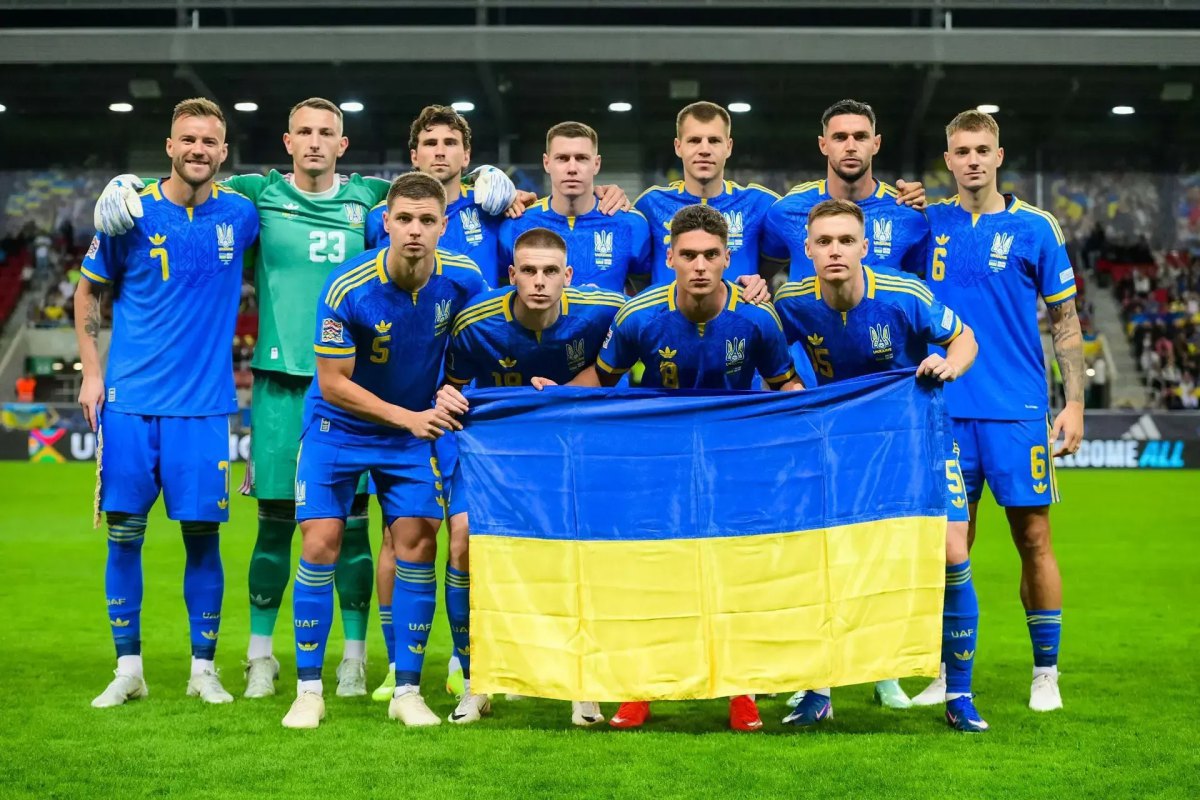 Гравці збірної України перед матчем з Північною Ірландією