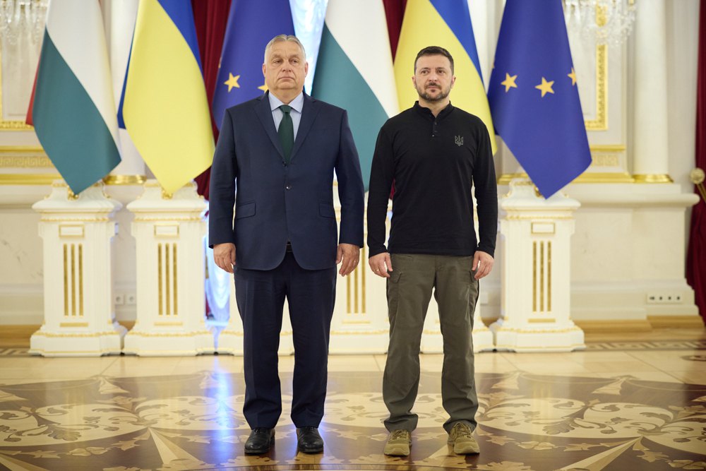 Віктор Орбан і Володимир Зеленський під зустрічі в Києві