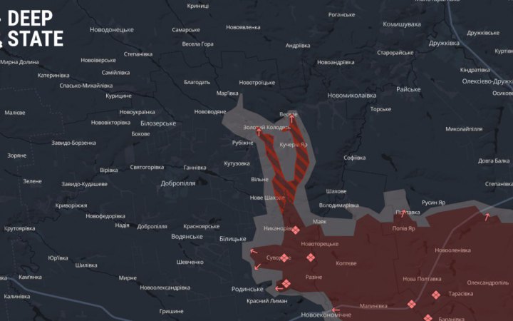 DeepState: в районі Добропілля триває активне просування російських військ