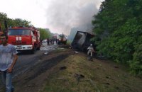 У Запорізькій області через зіткнення згоріли два автомобілі, один із водіїв загинув
