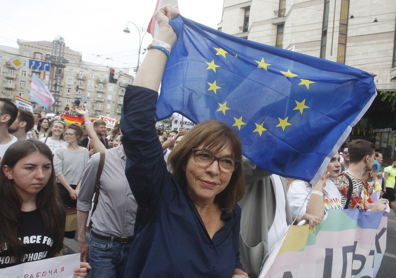 Ребекка Хармс на &quot;Марше равенства&quot; в Киеве, 17.06.2018