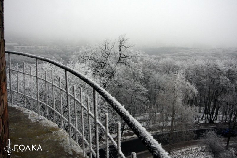  Вид з Голосіївської вежі взимку