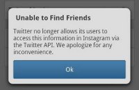 Пользователи Instagram не смогут искать друзей в Twitter