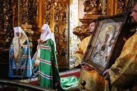 Патриарх Кирилл провел службу в Софийском соборе 