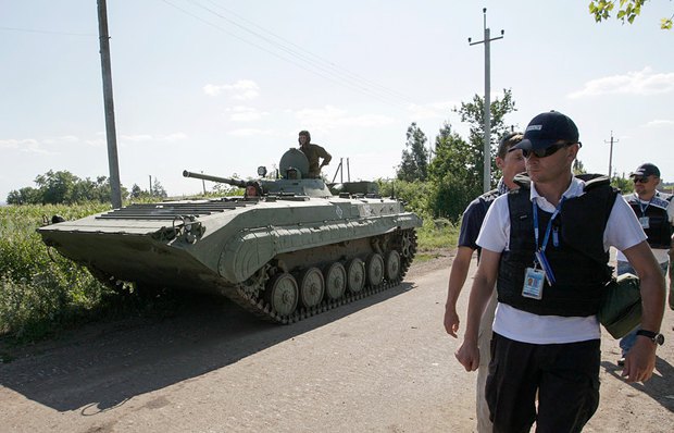 Наблюдатели миссии ОБСЕ на Донбассе