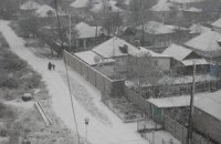 Донецк завалило снегом