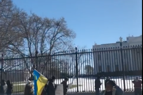 Украинцы собрали митинг под стенами Белого дома 