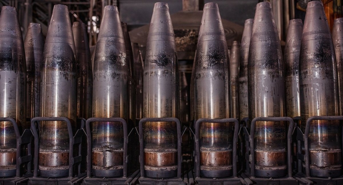 Производство 155-мм снарядов на заводах Минобороны США, февраль 2023,