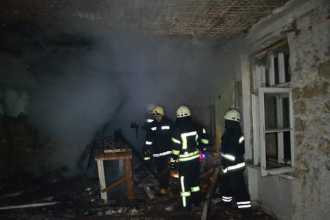 В Одессе горело здание будущего штаба ВМС Украины