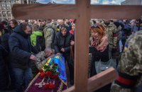​На Майдане простились с двумя погибшими бойцами АТО