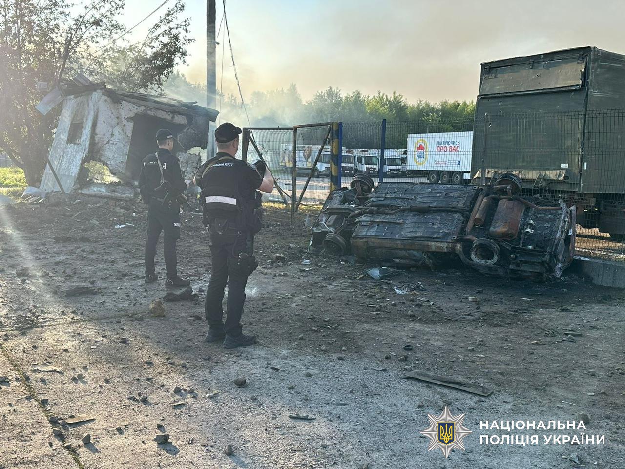 Наслідки російського обстрілу в Києві, 17 червня 2025 р