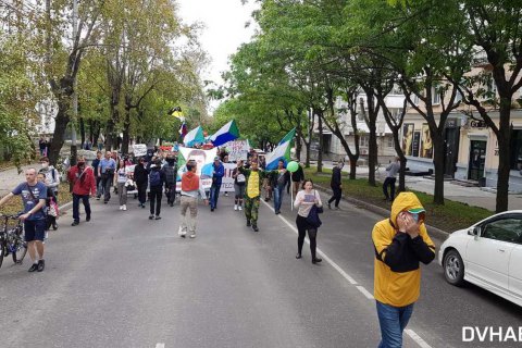 У Хабаровську понад тисяча мешканців вийшла на антикремлівський мітинг