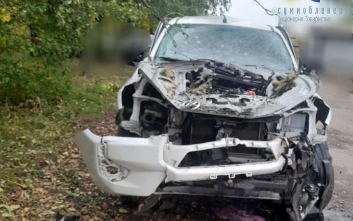 На Сумщині російський дрон атакував автомобіль енергетиків
