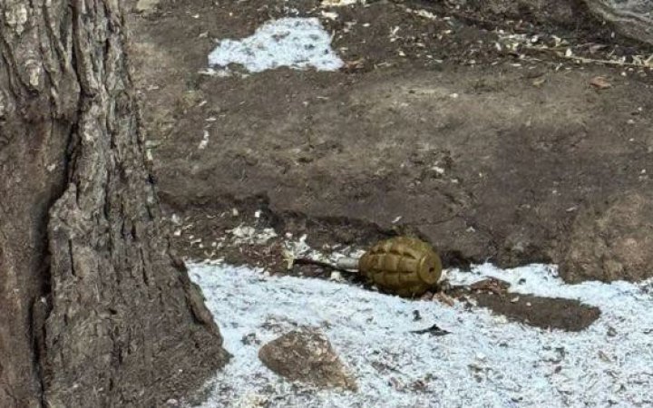 На вулиці в Києві знайшли, ймовірно, гранату 