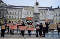 Hundreds rally in Kyiv in support of Azovstal defenders held by Russia