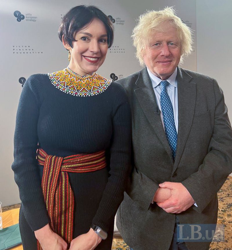 Sonya Koshkina and Boris Johnson 