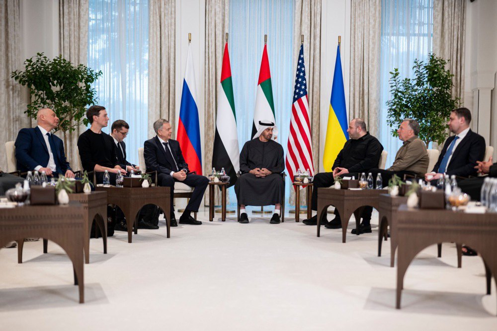 Trilateral negotiations between the Ukrainian, Russian and American delegations in Abu Dhabi.