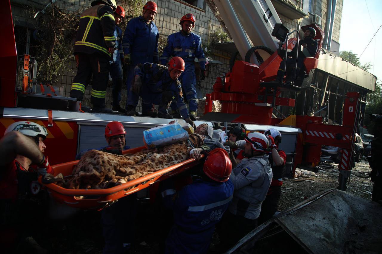 Consequences of the Russian shelling in Kyiv, 17 June, 2025